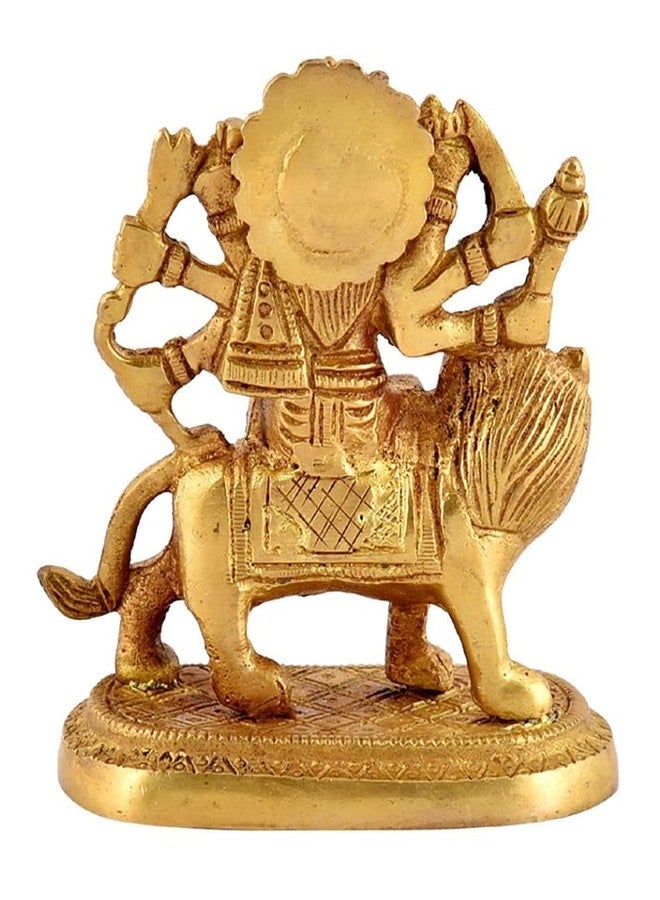 UAPAN Brass Statue Idol Murti I Pooja Poojan Temple Daily Worship 100% Brass Material (Medium, Durga Ji) - Image 2